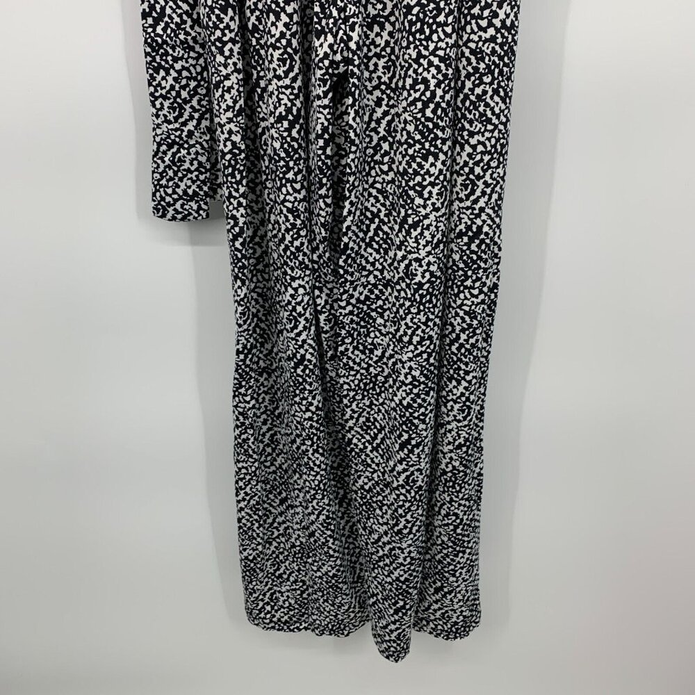 NY Collection Jumpsuit Black Printed Sleeveless V Neck NWT - Picture 12 of 13